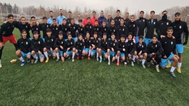 برگزاری تمرین تیم فوتبال نوجوانان با حضور مهمانان ویژه