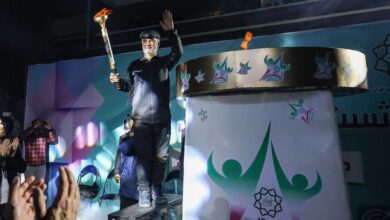 داور‌ قدیمی مشعل المپیاد بازنشستگان را روشن کرد