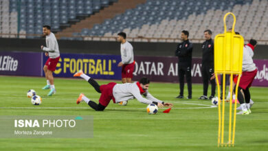 تمرین تیم پرسپولیس پیش از بازی با النصر
