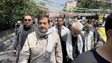 حضور وزیر ورزش در راهپیمایی خشم و نصر تهران