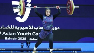 چهارمی دختر وزنهبردار ایرانی در دوضرب دسته ۵۸ کیلوگرم چهارمی دختر وزنهبردار ایرانی در دوضرب دسته ۵۸ کیلوگرم