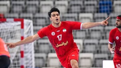 برد پرگل تیم هندبال مردان ایران برابر هندوستان