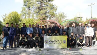 تجدید میثاق بازیکنان تیم فجر شهید سپاسی با فرمانده شهید