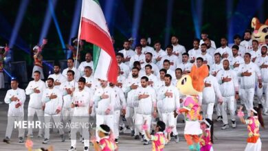 رژه متفاوت کاروان ورزش ایران؛ پیام «شهدای دنا» به مردم قهرمان + عکس