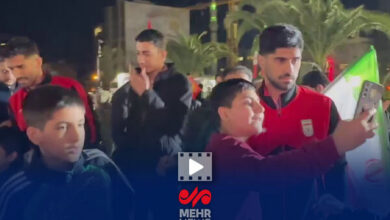 گزارش خبرنگار مهر از حضور بازیکنان تیم ملی فوتبال در میدان ولیعصر